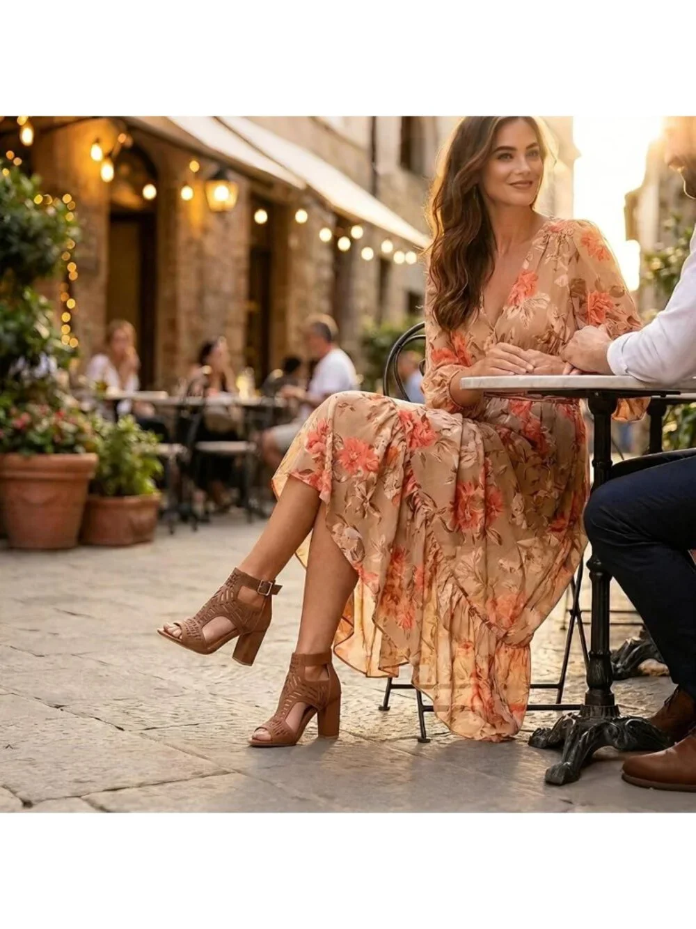 Stylish Brown Open Toe Wedge Sandals for Women | Bohemian Cutout, Ankle Strap